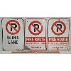 Image 1 : LOT OF 3 - NO PARKING METAL SIGNS 
