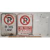 Image 2 : LOT OF 3 - NO PARKING METAL SIGNS 