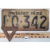 Image 1 : 1932 ONTARIO LICENSE PLATE