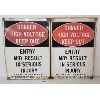 Image 1 : LOT OF 2 - DANGER HIGH VOLTAGE SSP SIGNS