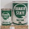 Image 1 : LOT OF 2 - 1L QUAKER STATE MOTOR OIL CAN - INCL COIN BANK