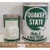 Image 2 : LOT OF 2 - 1L QUAKER STATE MOTOR OIL CAN - INCL COIN BANK