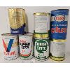 Image 2 : LOT OF 7 - MOTOR OIL FIBRE CANS - INCL ESSO, TEXACO, QUAKER STATE ETC.