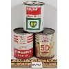 Image 1 : LOT OF 3 - MOTOR OIL 4OZ TIN BANKS - CITIES  SERVICE BP