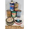 Image 1 : LOT OF 7 - MOTOR OIL CANS - INCL MOTORCODE, GM & LUBRI-LOY ETC