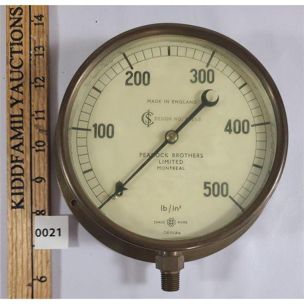 PEACOCK BROTHERS LIMITED BRASS GAUGE