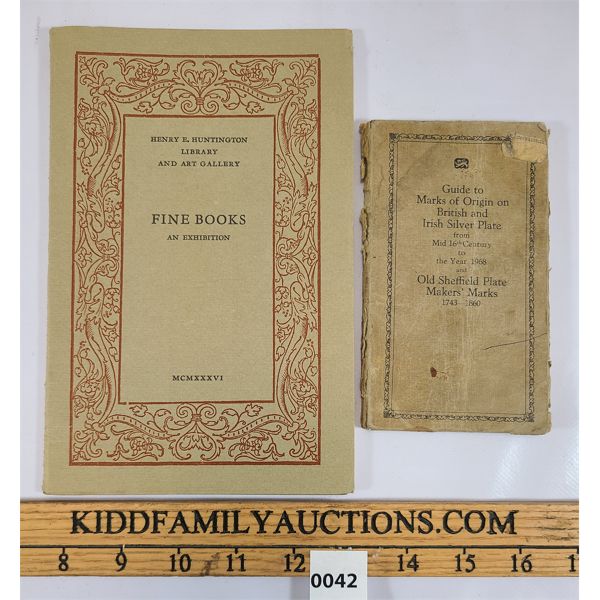 LOT OF 2 - PUBLICATIONS - INCL FINE BOOKS & GUIDE TO SILVER PLATES
