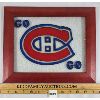 Image 1 : GO CANADIENS EMBOSSED PAINTED GLASS IN FRAME