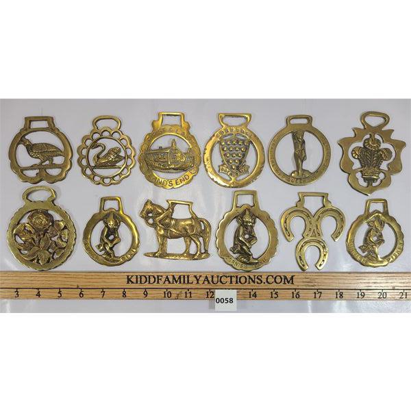 LOT OF 12 - HORSE BRASS