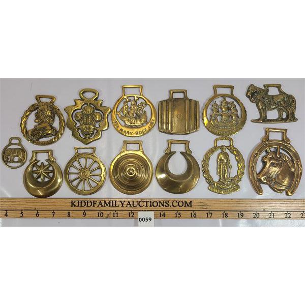 LOT OF 13 - HORSE BRASS