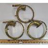 Image 1 : LOT OF 3 - BRASS HORNS W/ WALL MOUNTS