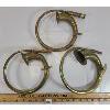 Image 2 : LOT OF 3 - BRASS HORNS W/ WALL MOUNTS