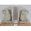 Image 1 : LOT OF 2 - HAND CARVED SOAP STONE BOOKENDS - MADE IN INDIA
