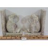 Image 3 : LOT OF 2 - HAND CARVED SOAP STONE BOOKENDS - MADE IN INDIA