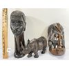 Image 1 : LOT OF 3 - AUTHENTIC AFRICAN CARVINGS