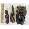 Image 1 : LOT OF 3 - AUTHENTIC AFRICAN CARVINGS - INCL PELICAN