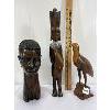 Image 1 : LOT OF 3 - AUTHENTIC AFRICAN CARVINGS