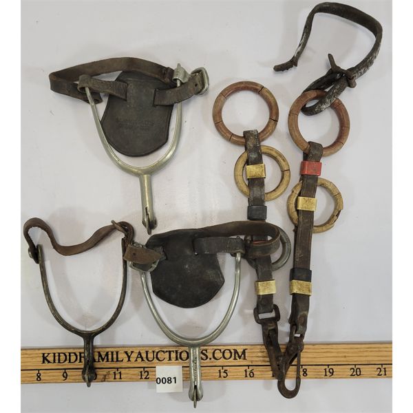LOT OF 5 - DATED SPURS & TIE STRAPS - INCL H. CARSON CO.