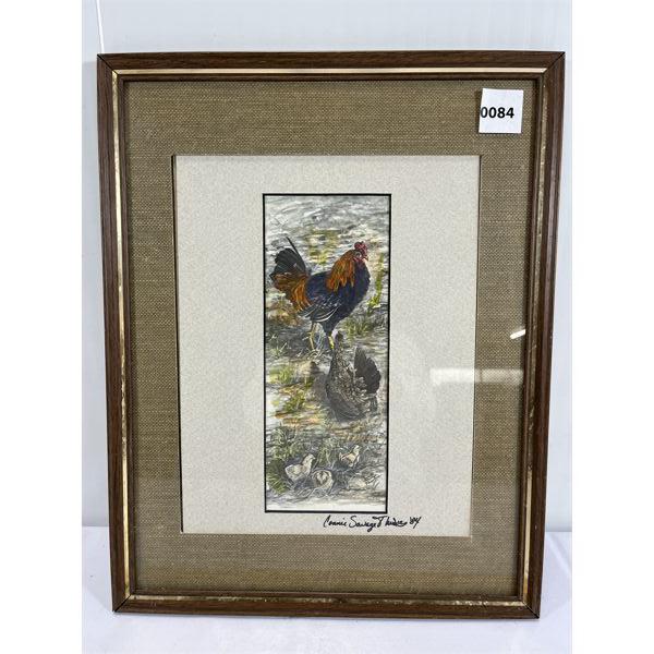 FRAMED PENCIL ON BOARD BY CONNIE SAVAGE THIEWES