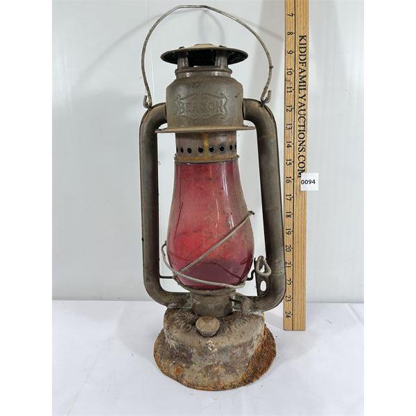 BEACON RED GLASS LANTERN 