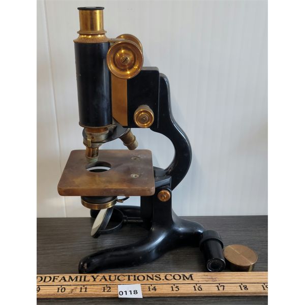 W. WATSON & SONS LTD CASED BRASS MICROSCOPE