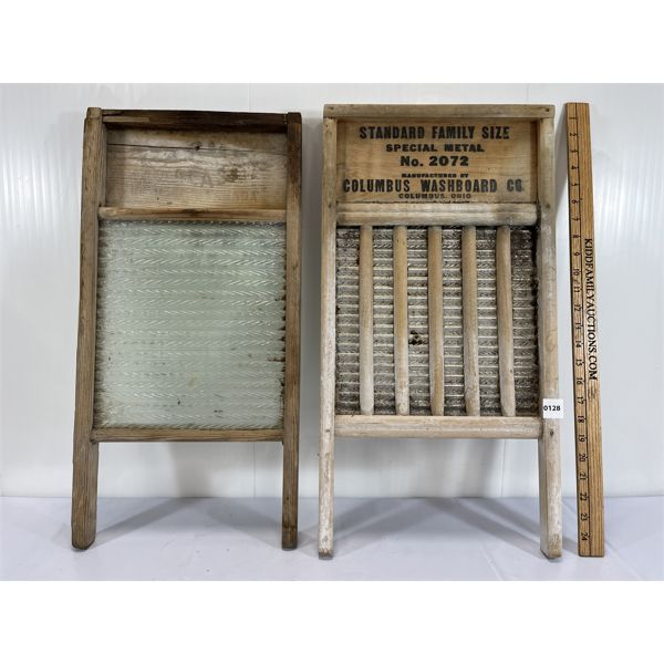 LOT OF 2 - WASHBOARDS - INCL GLASS