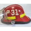 Image 2 : LOT OF 2 - FIRE CAPTAINS HELMET & BRASS EXTINGUISHER 