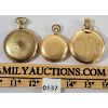 Image 2 : LOT OF 3 - POCKET WATCHES - WALTHAM, KNICKERBOCKER (DOLLAR WATCH), ETC 