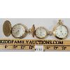 Image 3 : LOT OF 3 - POCKET WATCHES - WALTHAM, KNICKERBOCKER (DOLLAR WATCH), ETC 