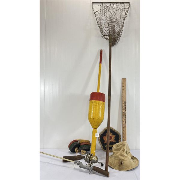 JOB LOT - BUOY, FISHING NET & ASHAWAY ROD ETC