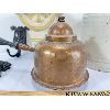 Image 3 : JOB LOT - WROUGHT IRON HOOKS, FINGER CROCK, COPPER KETTLE & NAUTICAL LAMP