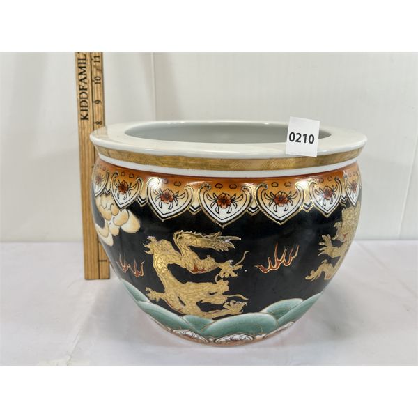 CERAMIC PLANTER - ASIAN MOTIF