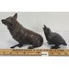 Image 2 : LOT OF 2 - BRONZE CORGI & CAST BIRD PAPERWEIGHTS