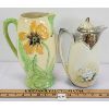 Image 1 : LOT OF 2 - FLOWER DESIGN GLASS PITCHERS - MARKED GERMANY & ENGLAND 