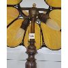 Image 3 : TURNED WALNUT BASE STAINED GLASS FLOOR LAMP