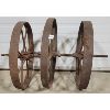 Image 2 : LOT OF 3 - CAST IRON WHEELS