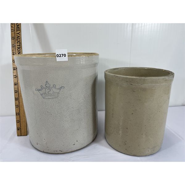 LOT OF 2 - OPEN TOP CROCKS - 2GAL 