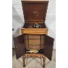 Image 3 : WALNUT VICTROLA W/ MUSIC COMPARTMENT & RECORDS 