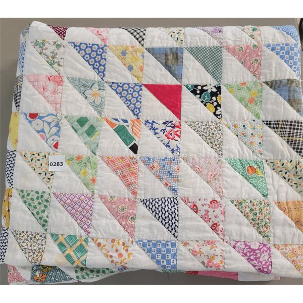 LOT OF 2 - PATCHWORK QUILTS - SEE ALL PICS