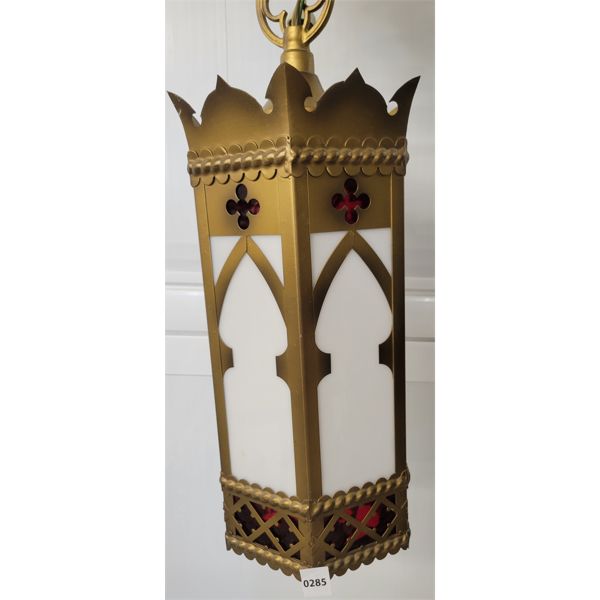 CATHEDRAL STYLE PENDANT LIGHT - HEXAGON