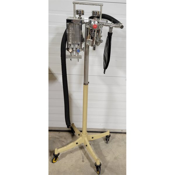 MIE ANESTHESIA MACHINE - STAINLESS STEEL & ENAMEL - FLUOTEC