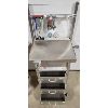 Image 2 : BOYLE ANAESTHETIC MACHINE - STAINLESS STEEL - 3 DRAWER ROLLING CART - FLUOTEC