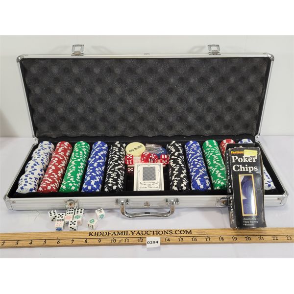 DELUXE POKER CHIP CASE W/ CARDS