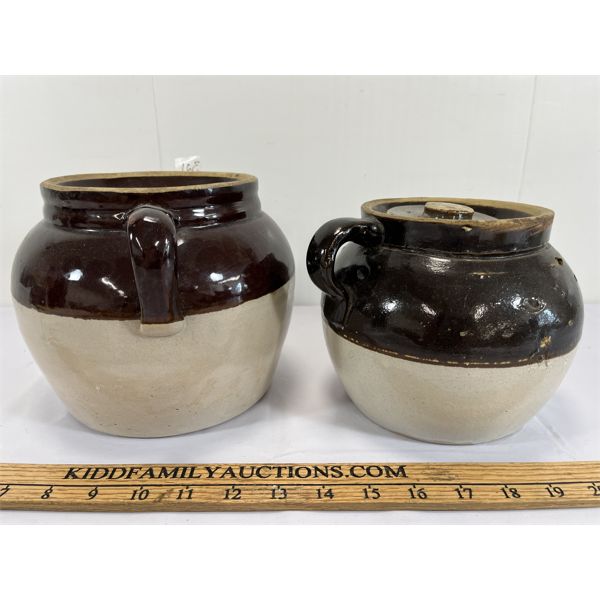 LOT OF 2 - 3QT SOUP CROCKS W/ HANDLES