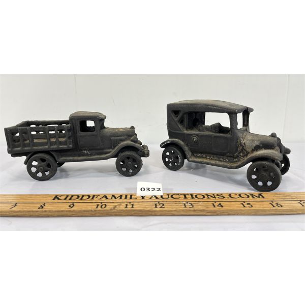 LOT OF 2 - CAST TOY VEHICLES