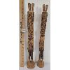 Image 3 : LOT OF 2 - HAND CARVED WOODEN SCULPTURES