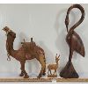 Image 1 : LOT OF 3 - CARVED ANIMAL STYLE DECOR - INCL CAMEL