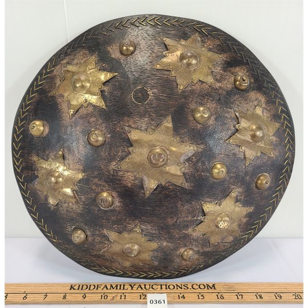 WOOD & BRASS SUMATRA SHIELD 