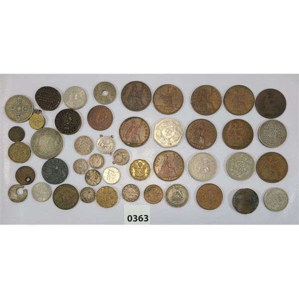 JOB LOT - WORLD COINS - INCL FLORIN, DOUBLOON & FRANCS ETC