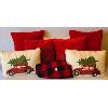 Image 1 : LOT OF 8 - CHRISTMAS THEME PILLOWS & PLAID THROW BLANKET